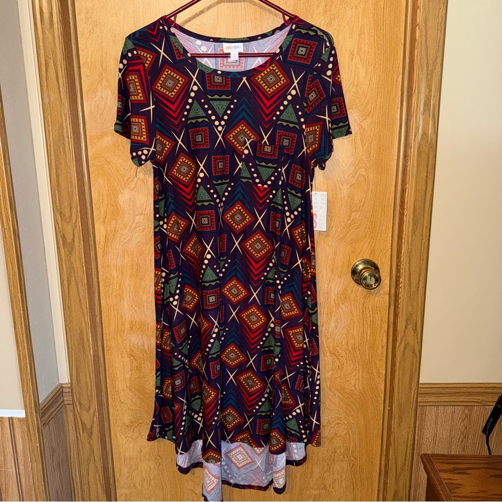 LuLaRoe Geometric Patterned Dress - Multicolor Size Small